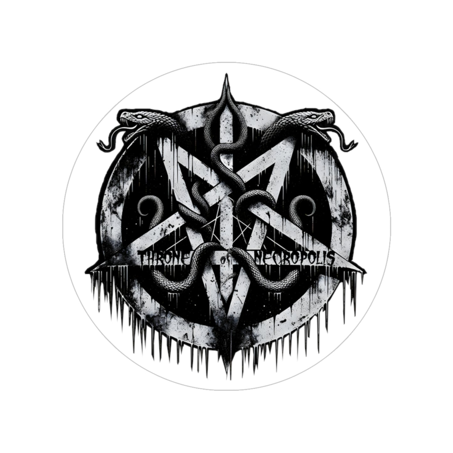 Snake Pentagram - Transparent Sticker