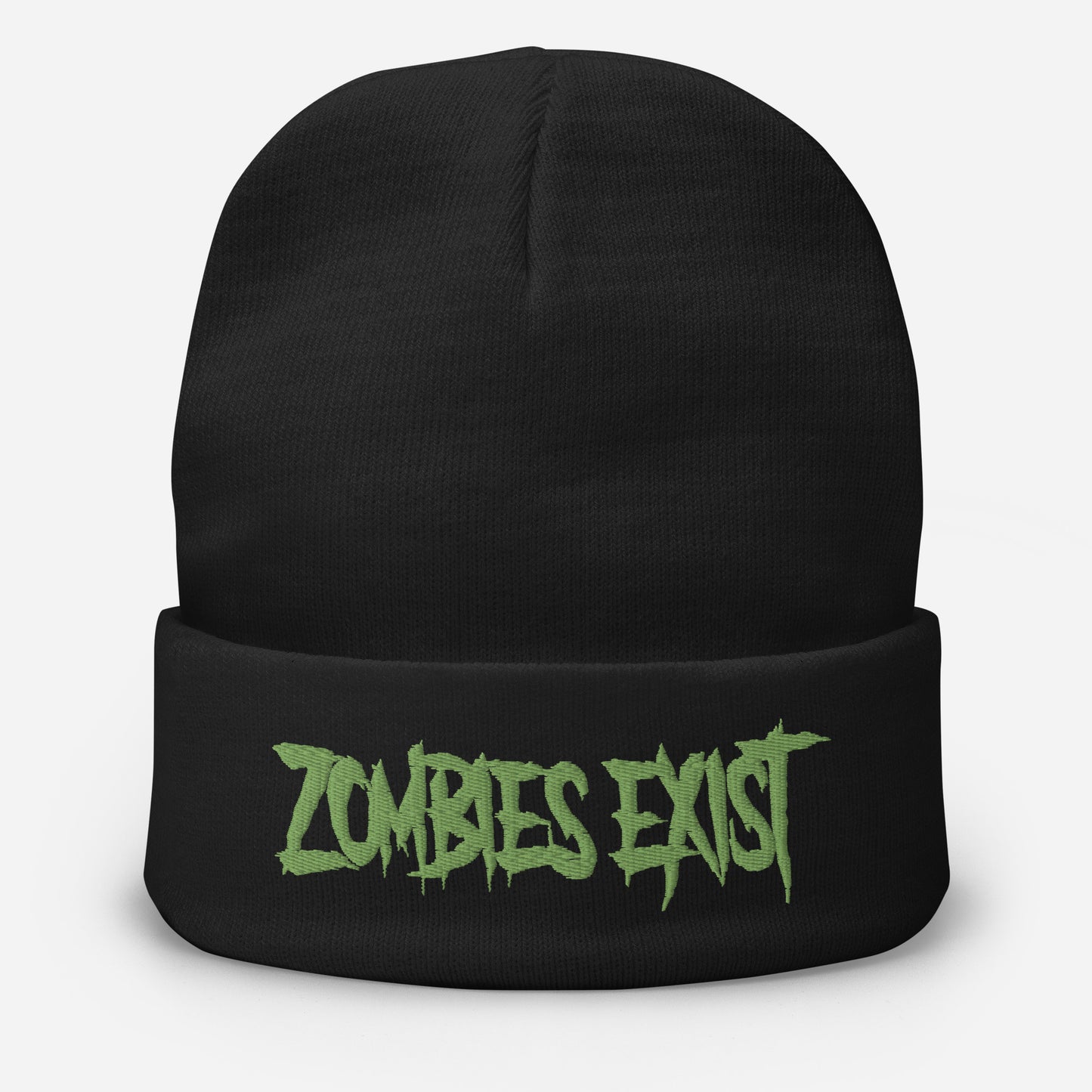 Zombies Exist - Puff Embroidered Beanie
