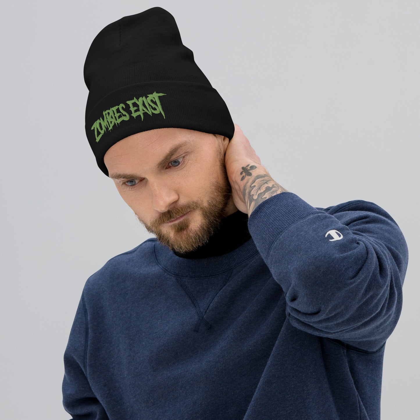 Zombies Exist - Puff Embroidered Beanie