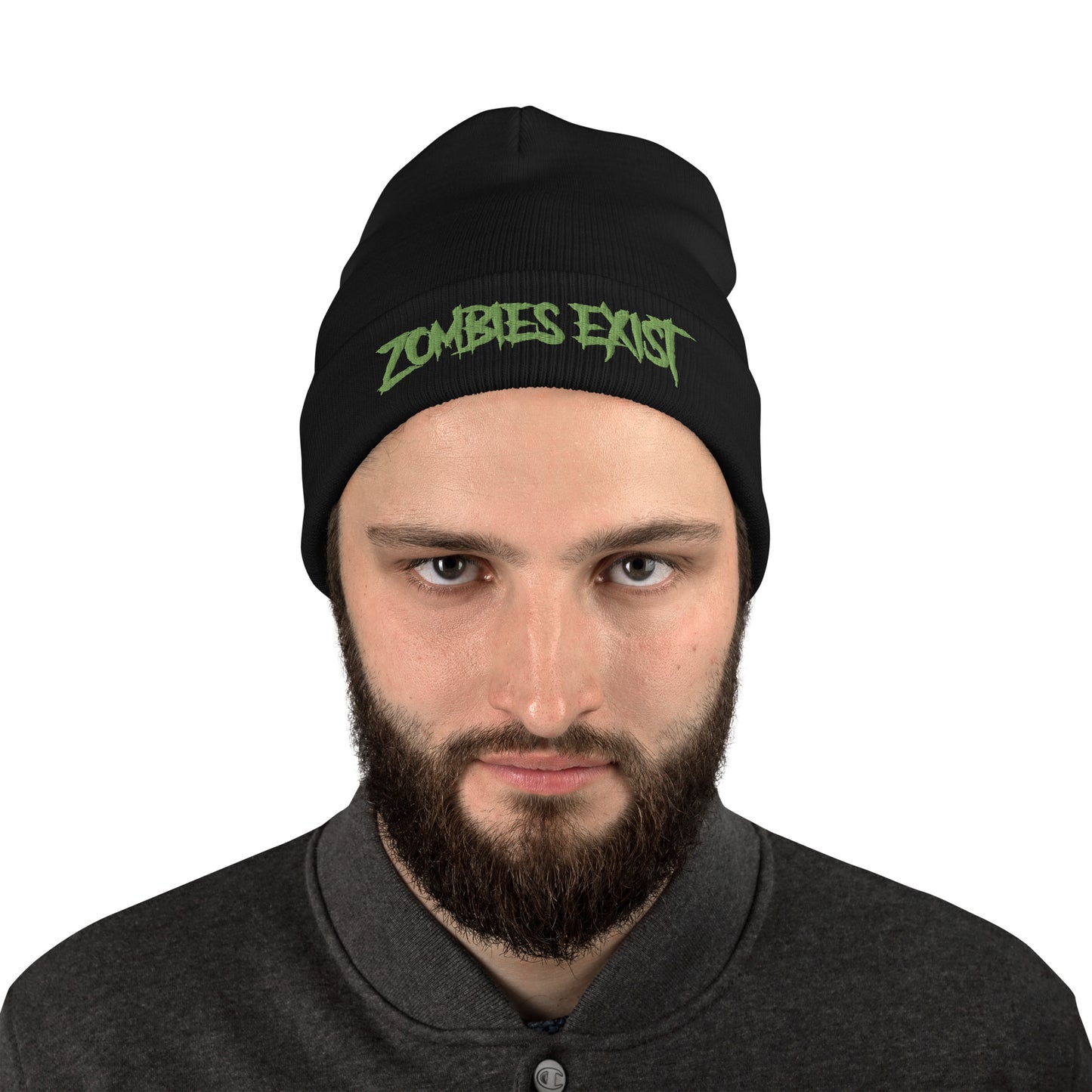 Zombies Exist - Puff Embroidered Beanie