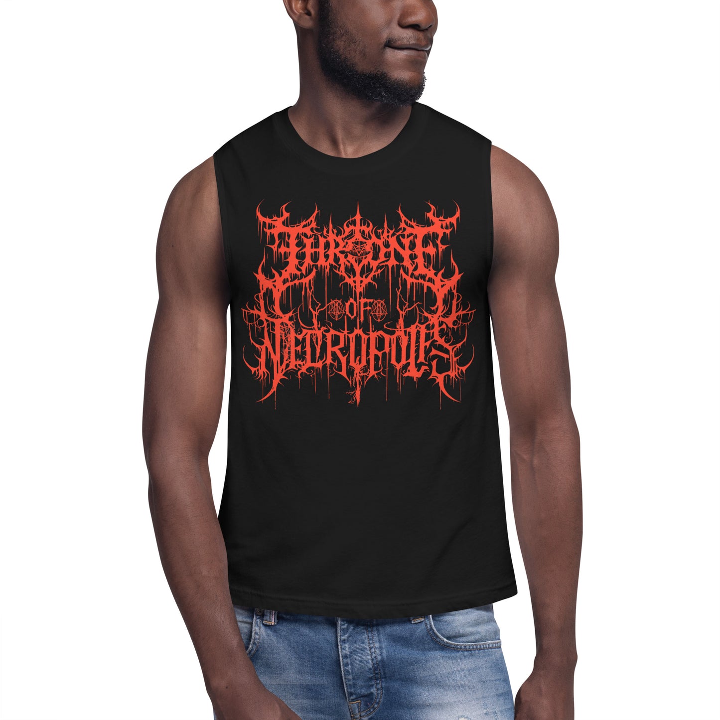 Throne of Necropolis Red Logo - Muscle Shirt