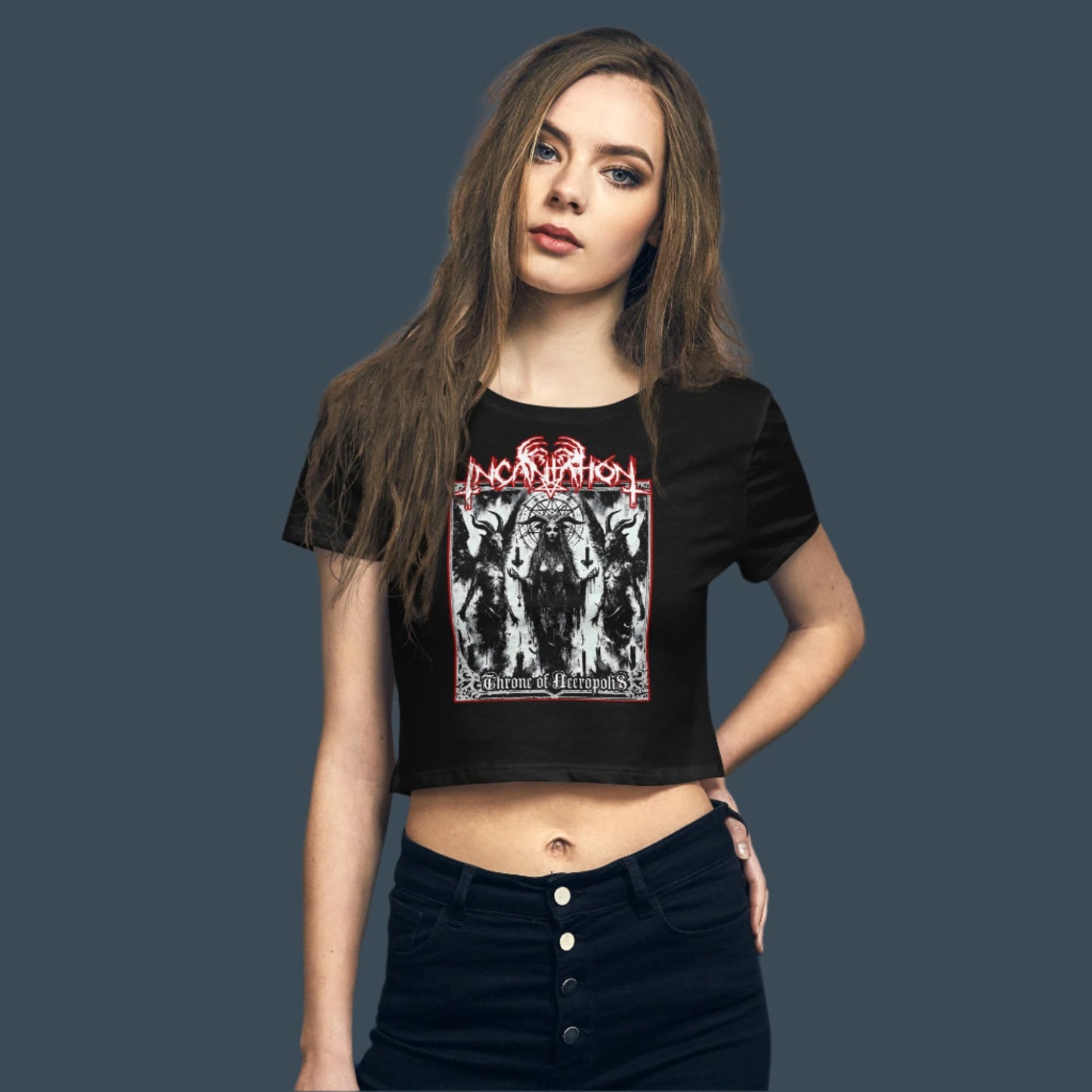 Incantation - Womens Slim Fit Crop Tee