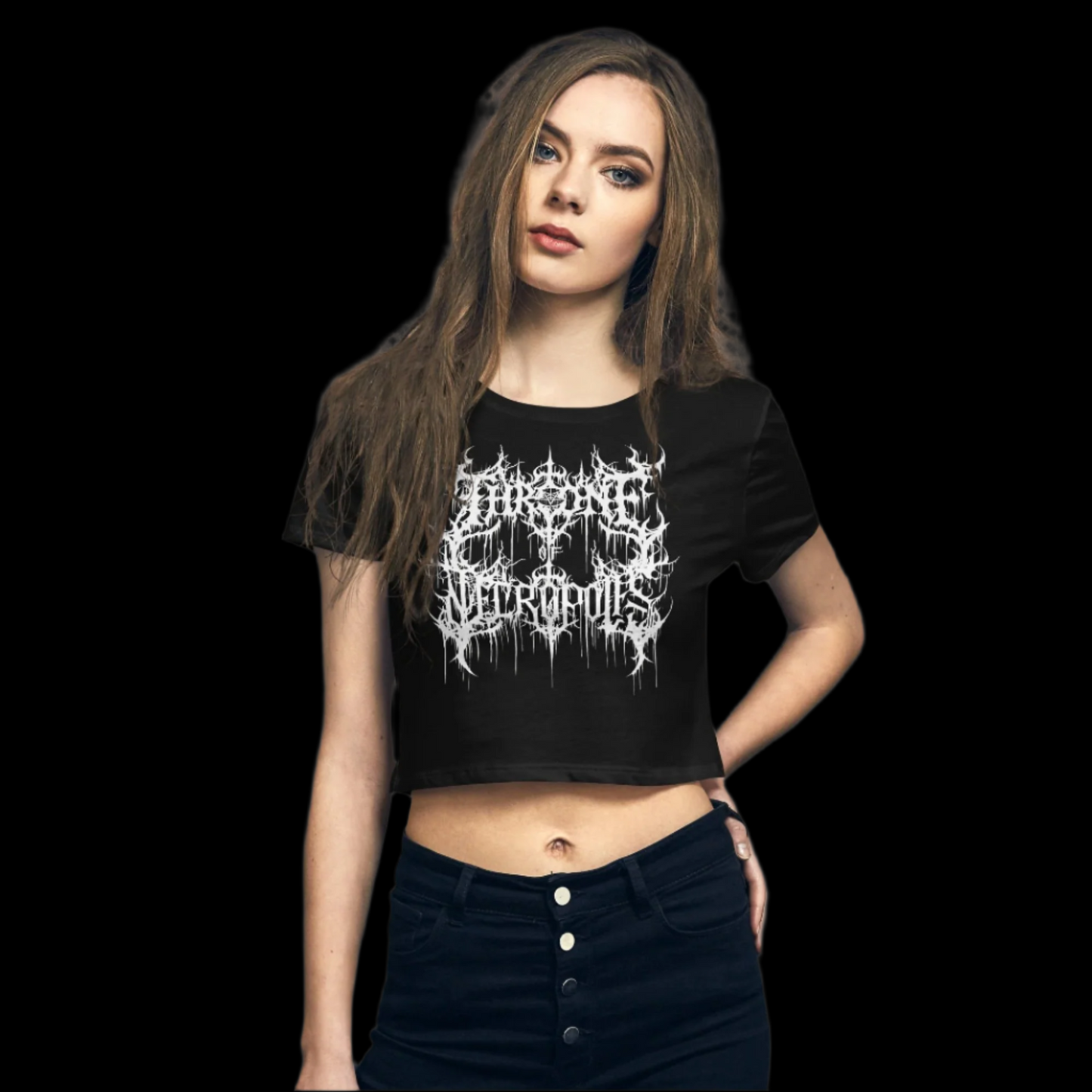 Throne of Necropolis - Slim Fit Crop Tee