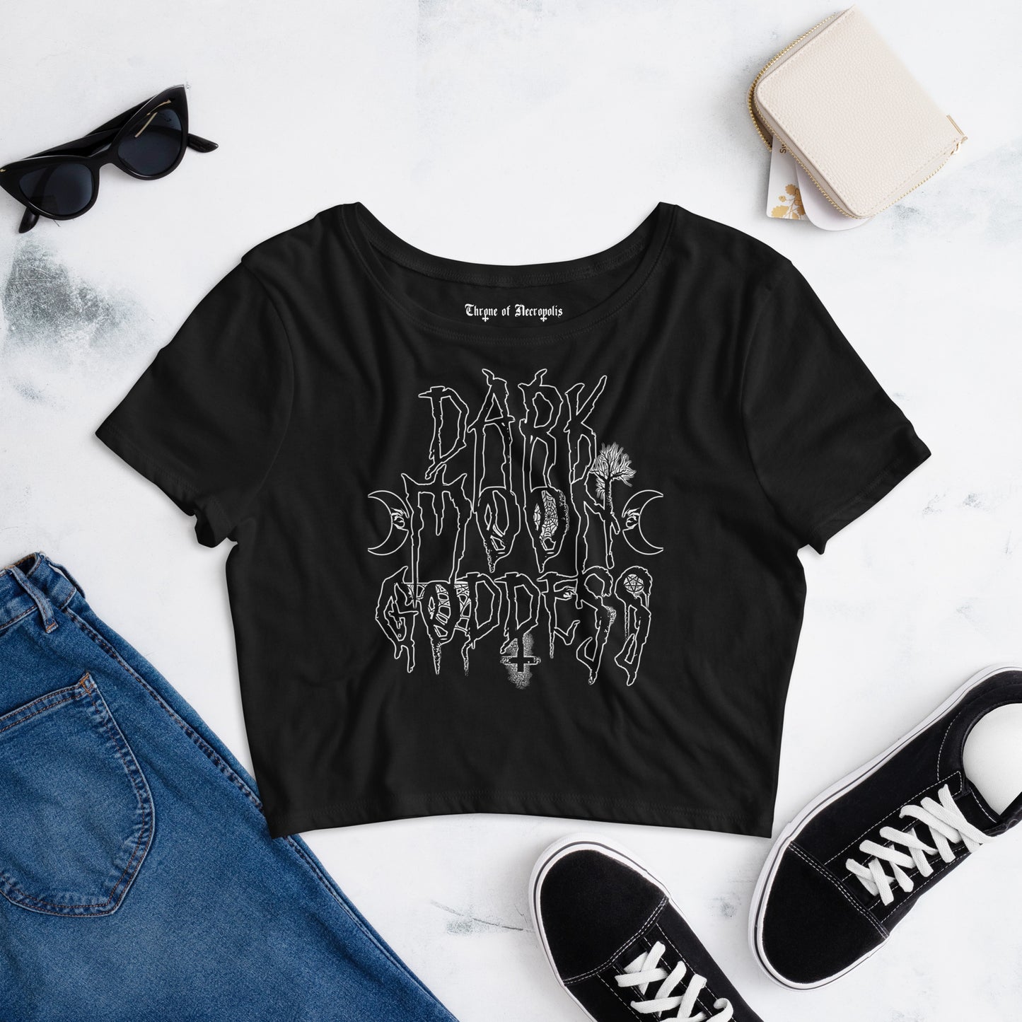 Dark Moon Goddess - Slim Fit Crop Tee