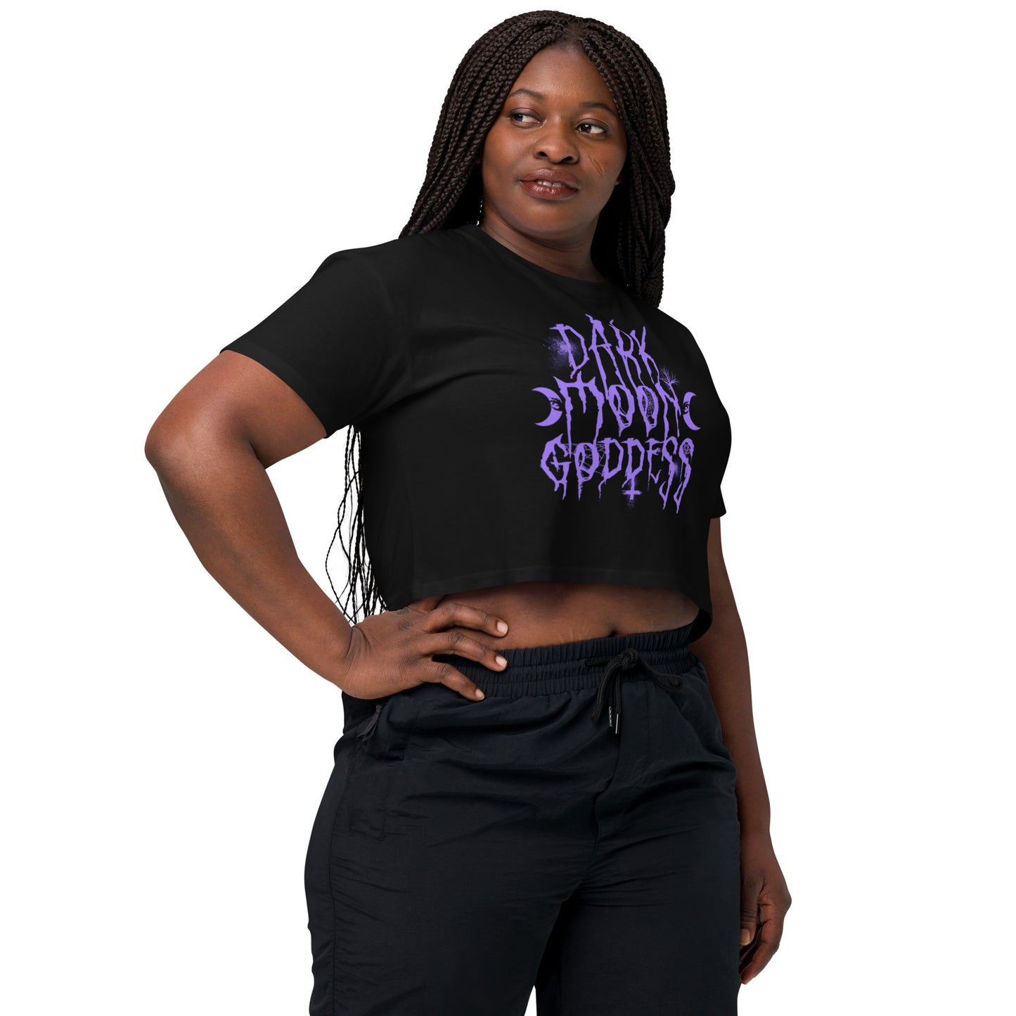 Dark Moon Goddess - Loose Fit Crop Tee