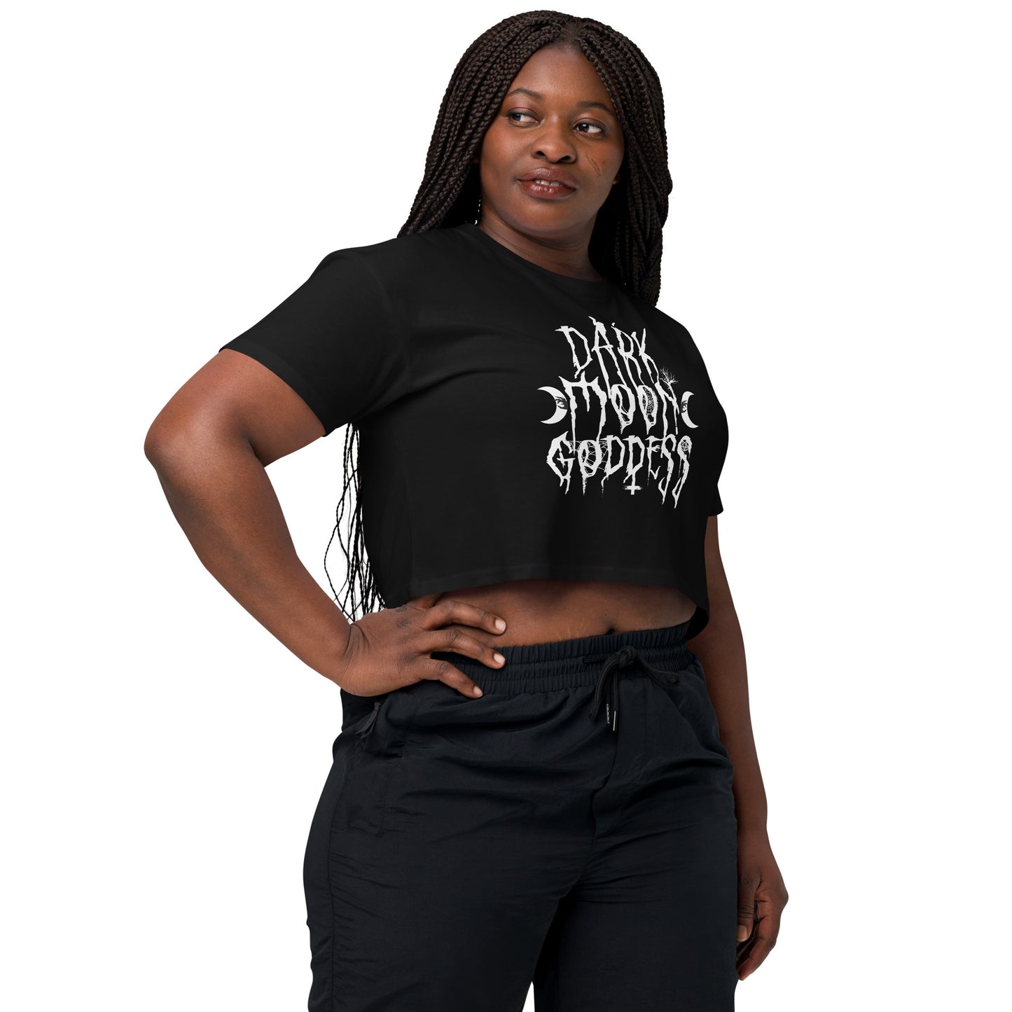 Dark Moon Goddess - Loose Fit Crop Tee