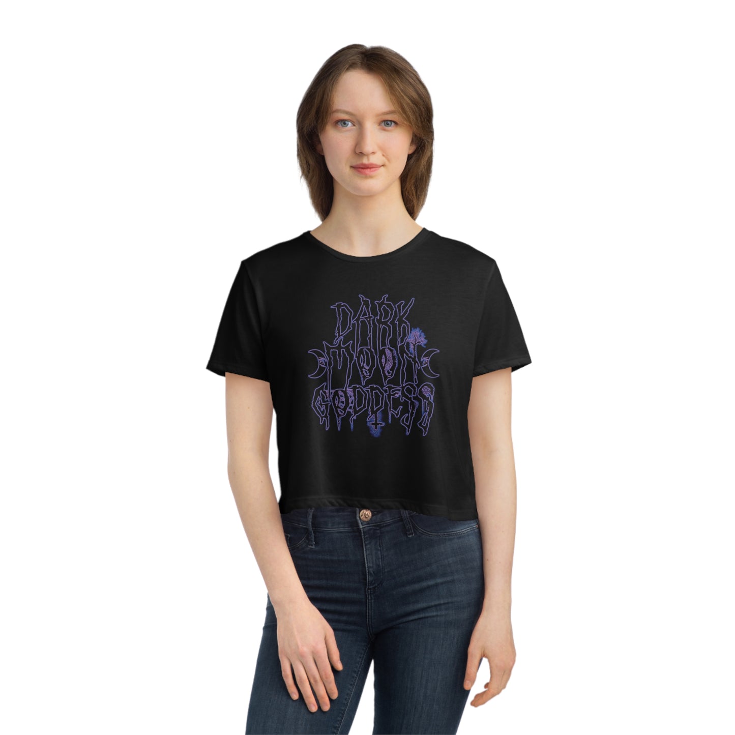 Dark Moon Goddess - Flowy Crop Tee