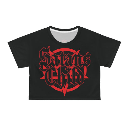 Satans Child (Red) - Crop Tee