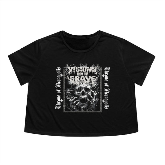 Vision from the Grave - Flowy Crop Tee