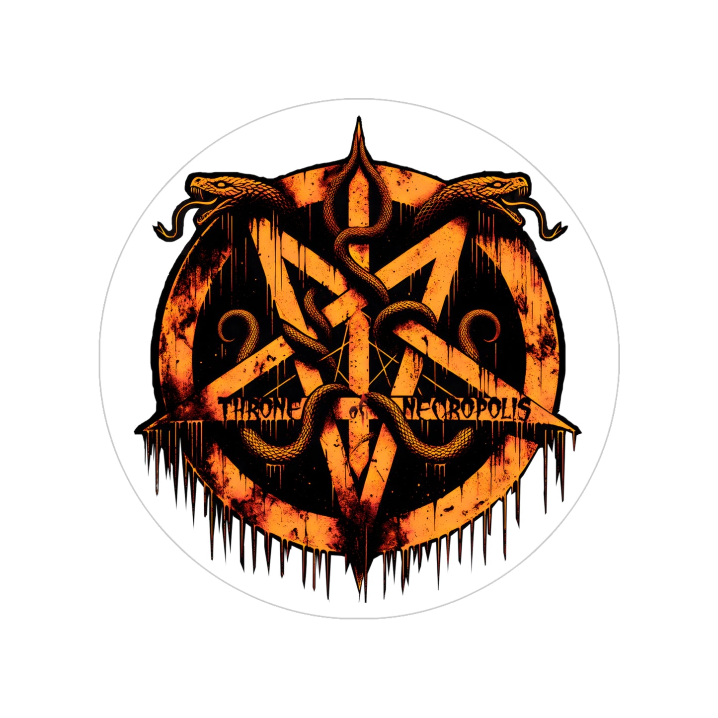 Snake Pentagram - Transparent Sticker