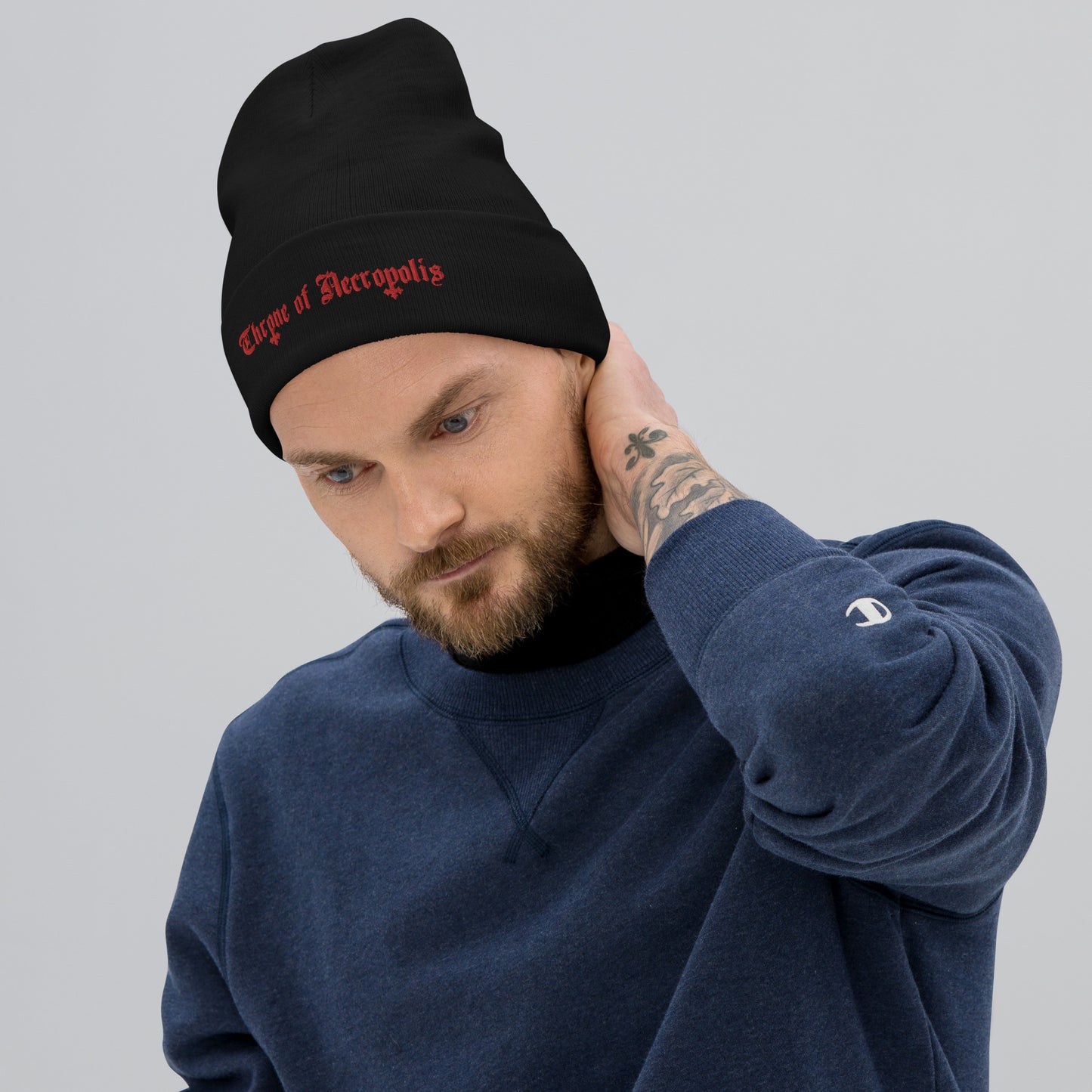 Throne of Necropolis Horizontal logo - Embroidered Beanie