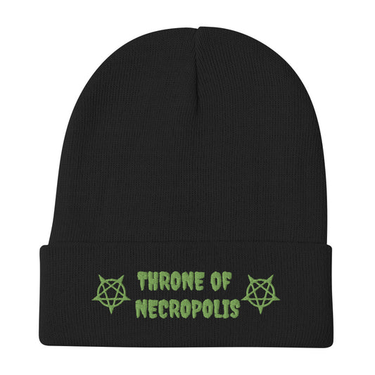 Throne of Necropolis Green Pentagram Logo - Embroidered Beanie