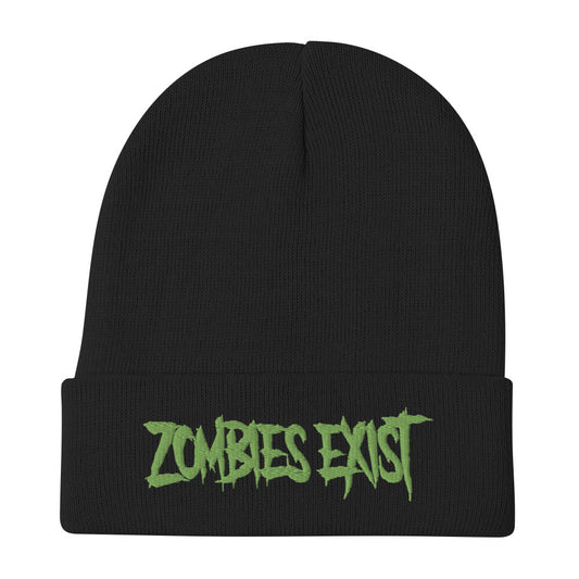 Zombies Exist - Puff Embroidered Beanie