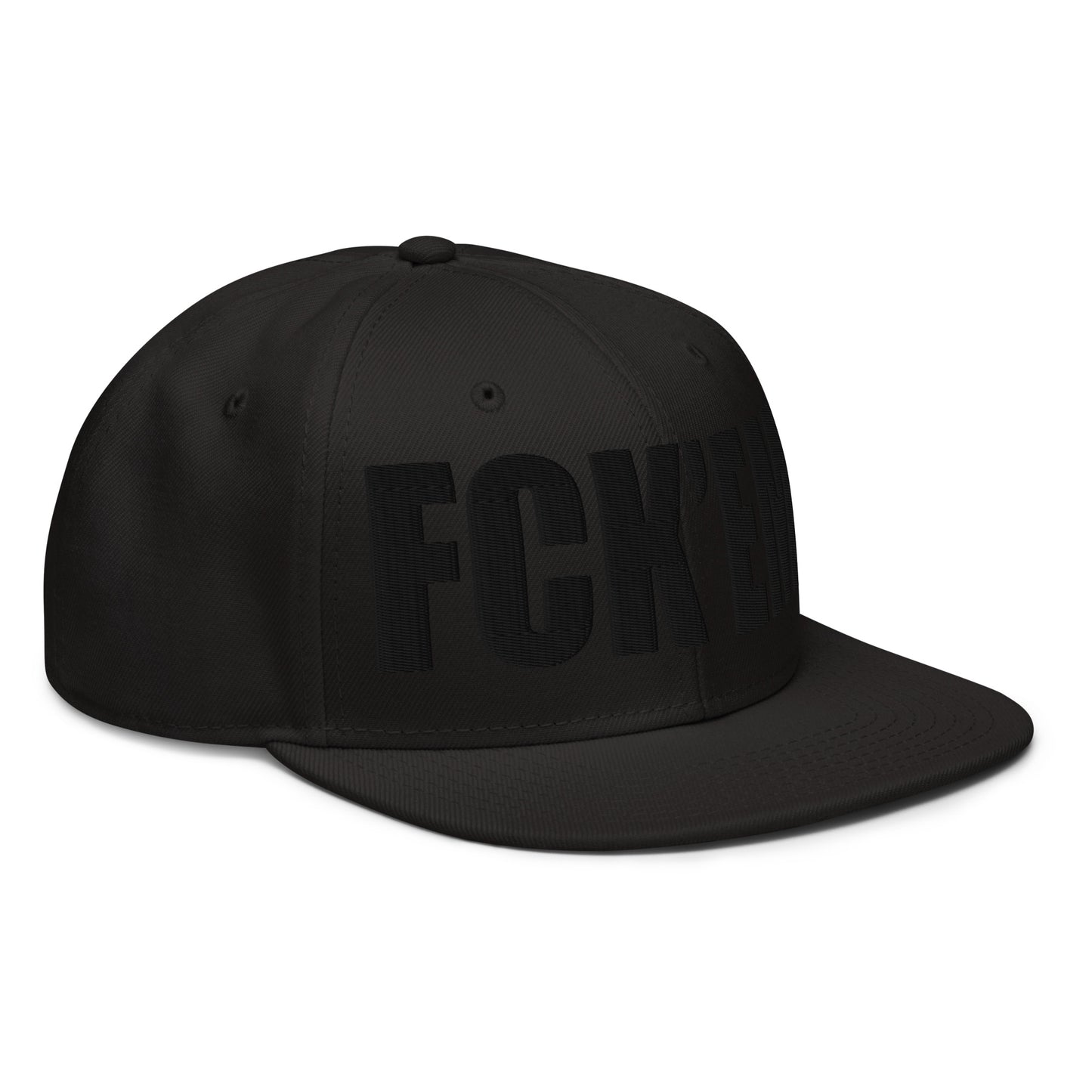 FCK'EM - Blacked Out Embroidered Snapback Hat