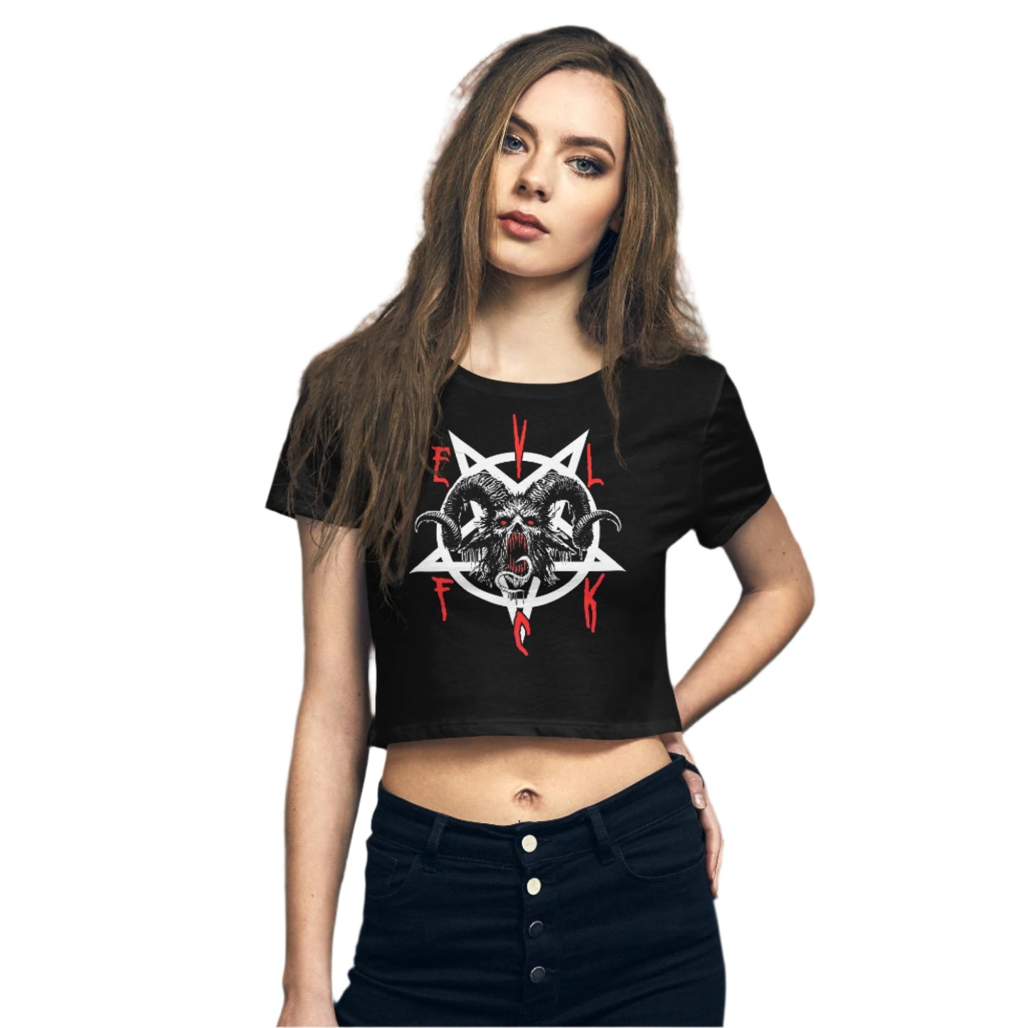 EVL FCK - Women’s Slim Fit Crop Tee