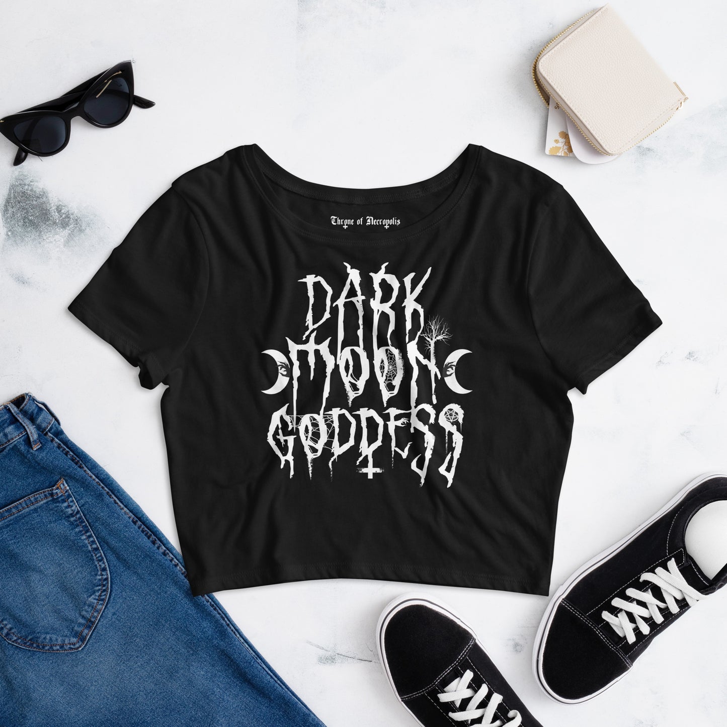 Dark Moon Goddess - Slim Fit Crop Tee