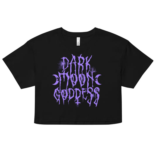 Dark Moon Goddess - Loose Fit Crop Tee